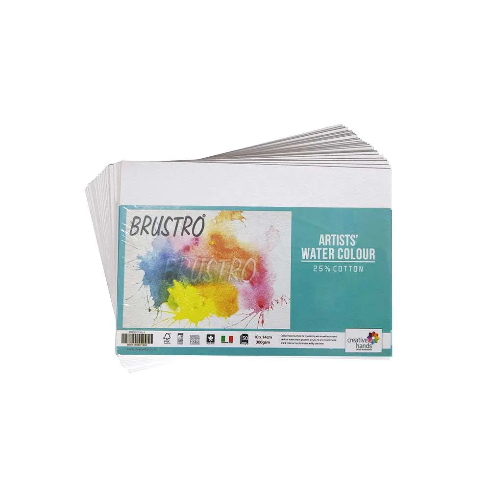 Brustro Artists Watercolour Paper 25% Cotton 300gsm Brustro