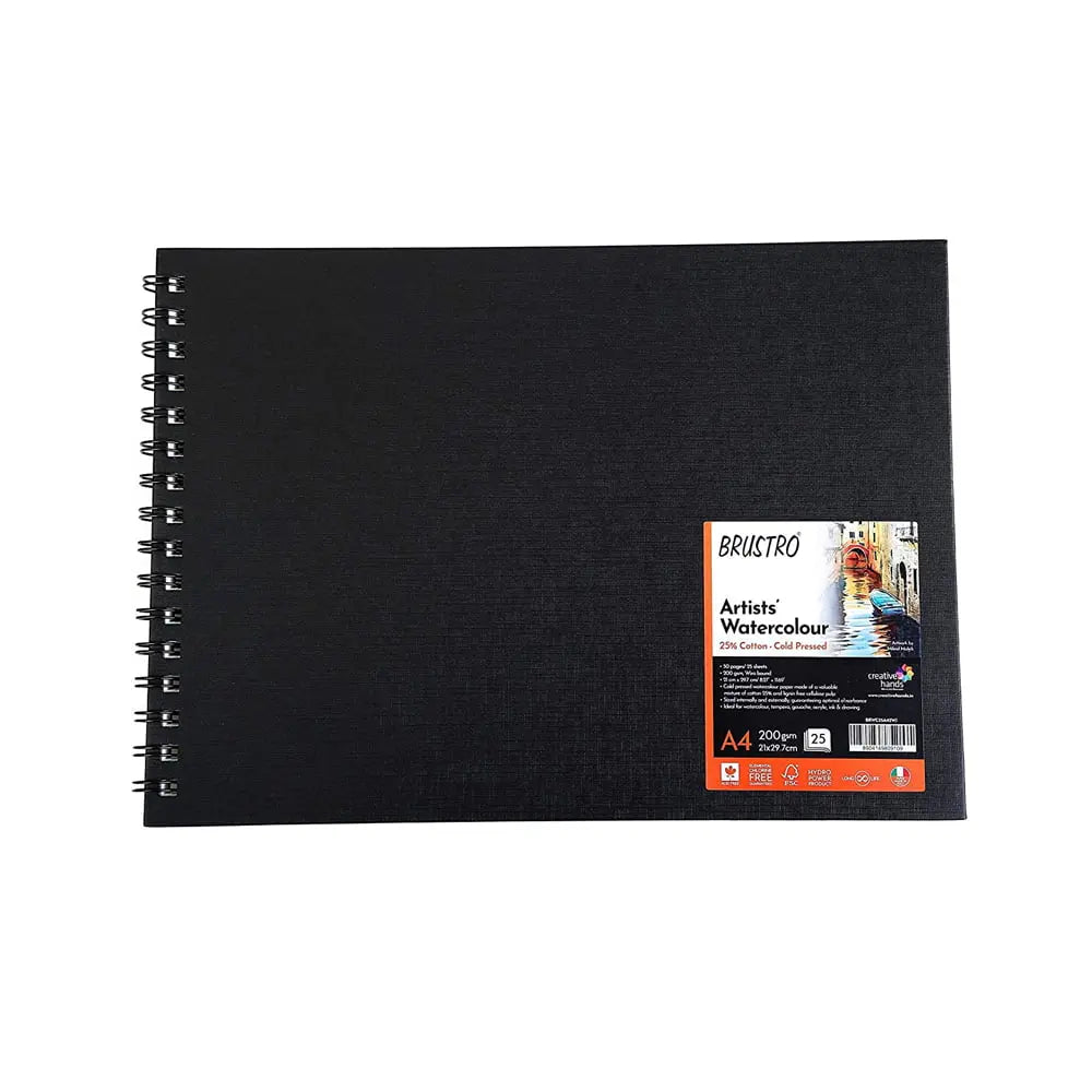 Brustro Artists Watercolour WireO 25% Cotton 200gsm Brustro