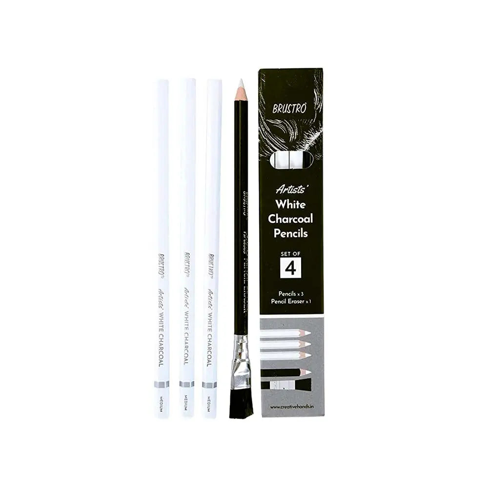 Brustro Artists White Charcoal Pencil Set - Inside View