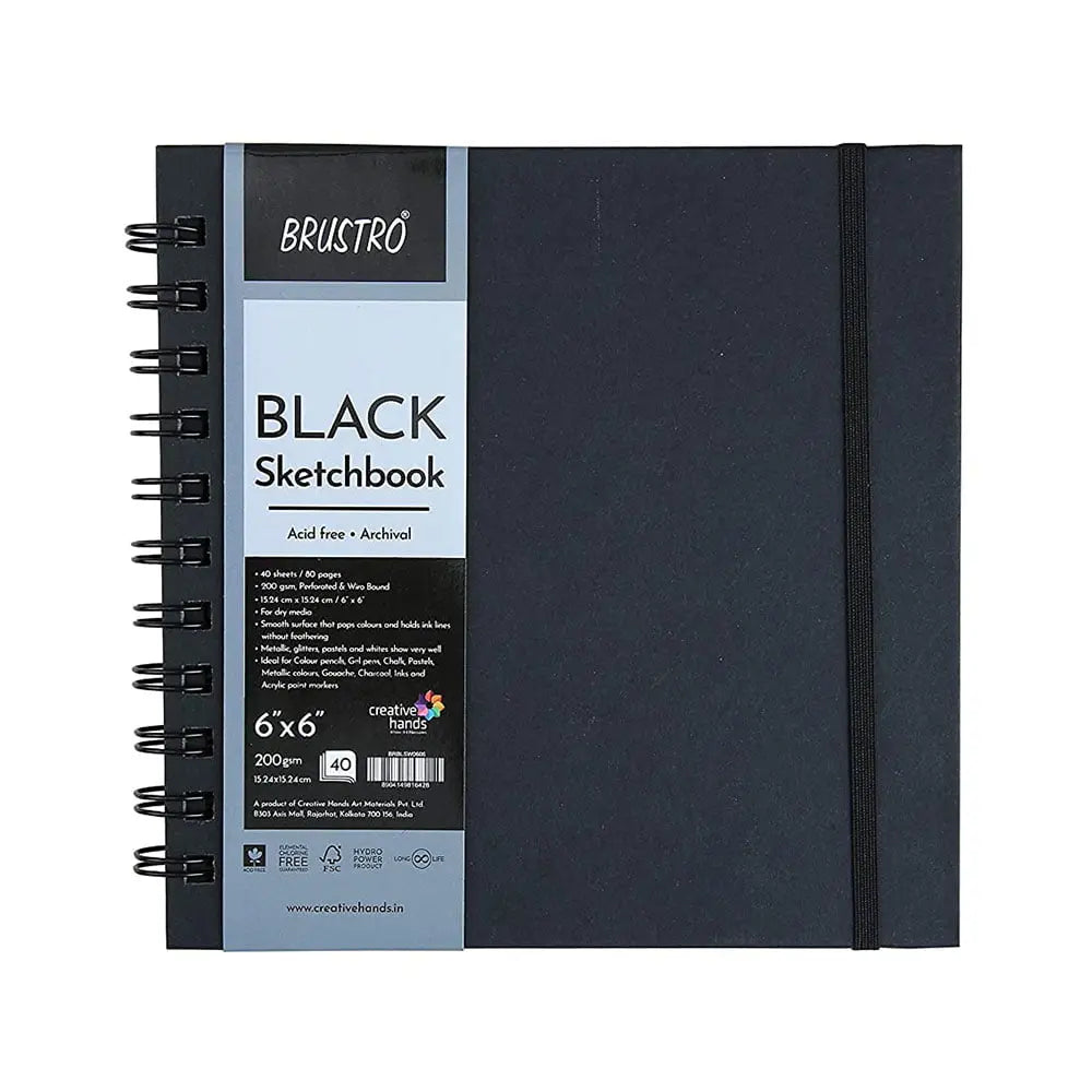 Brustro Black Sketchbook 200gsm Brustro