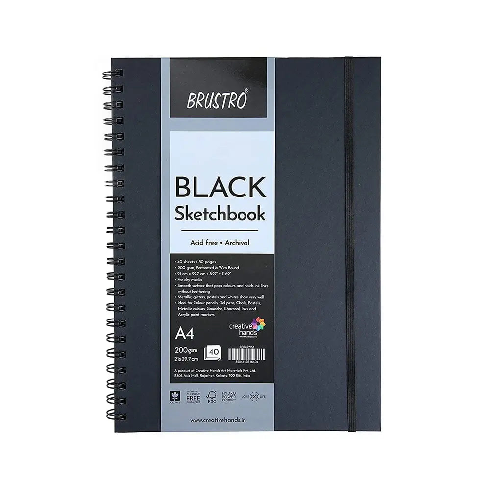 Brustro Black Sketchbook 200gsm Brustro