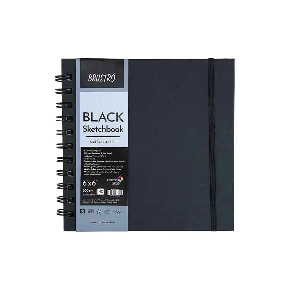 Brustro Black Sketchbook 200gsm Brustro