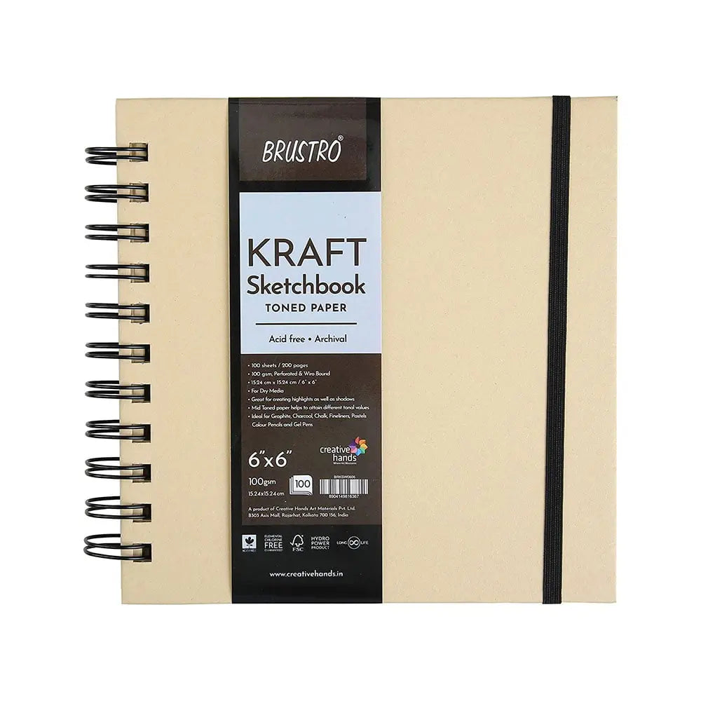 Brustro Kraft Sketchbook Toned Paper 100gsm Brustro