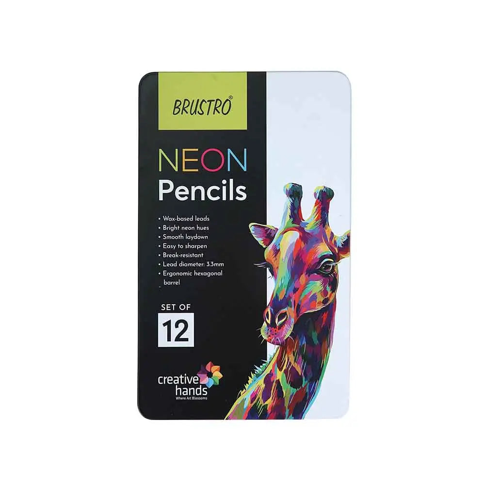 Brustro Neon Pencil Set of 12 - Box View