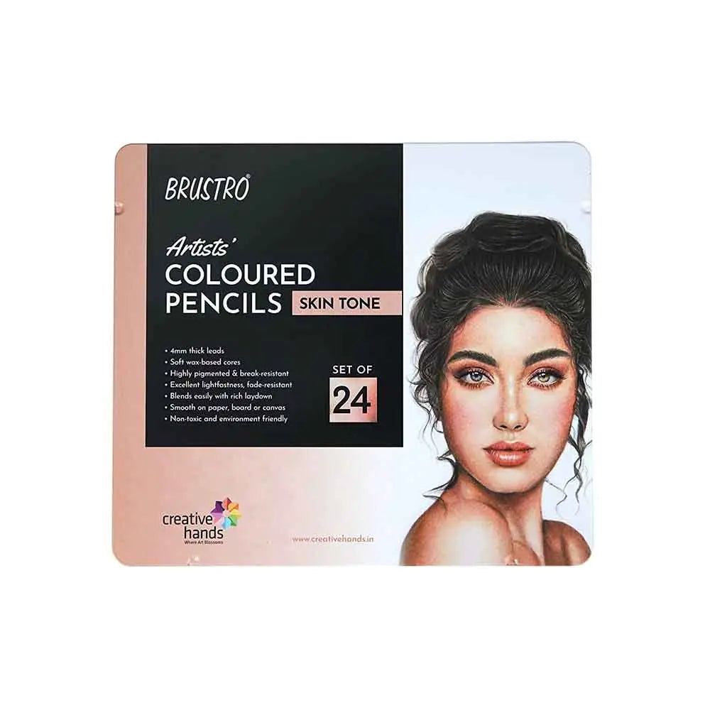 Brustro Skin Tone Coloured Pencils Set of 24 - Box