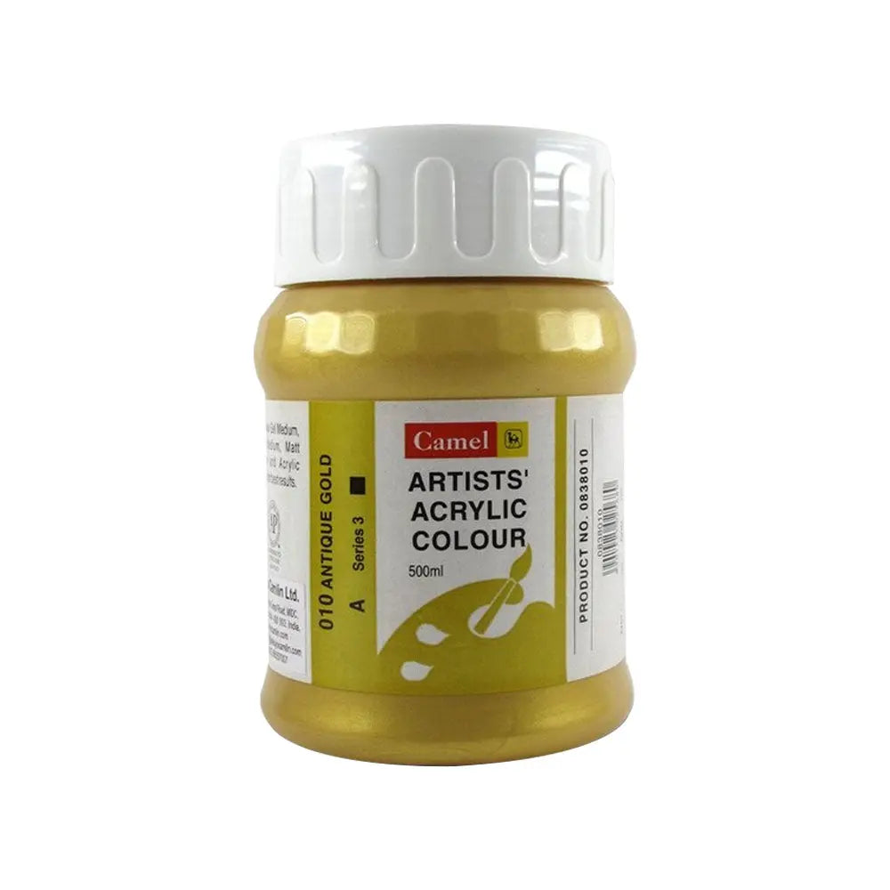500ml Gold Silver Acrylic Paint Squeezing Large Capacity Bottles
