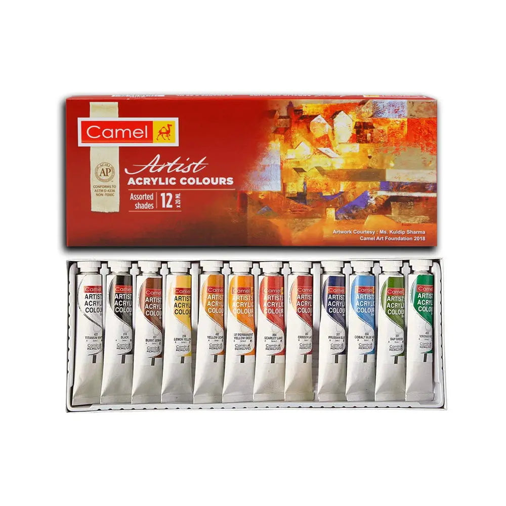 Camel Artist Acrylic Colour Set of 12 Camel