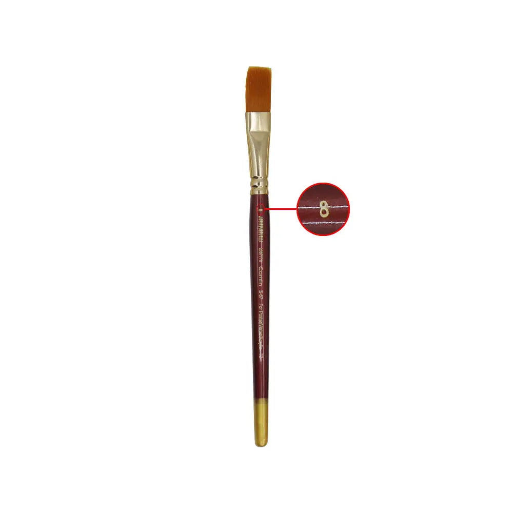 Camel Camlin Synthetic Gold Round and Flat Brush Series 66 & Series 67 - Open Stock Camel