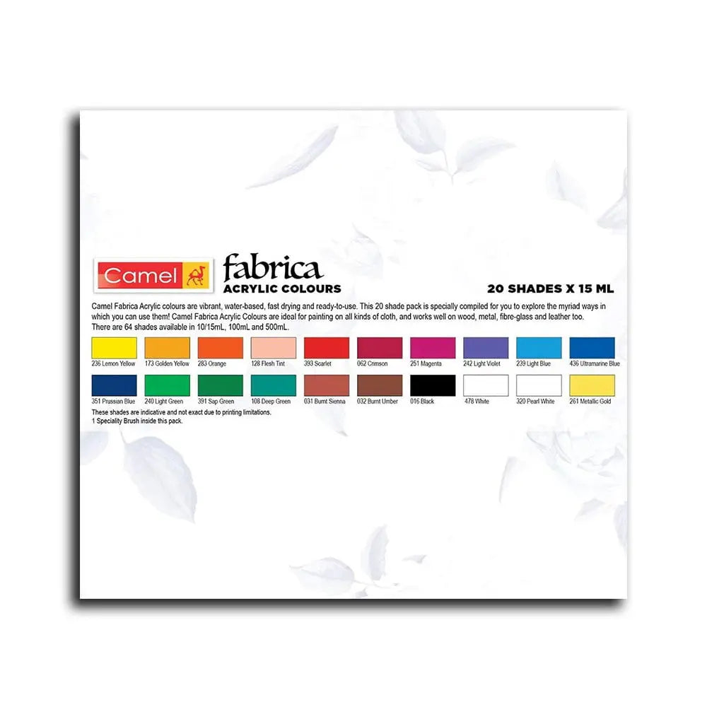 Buy Camel Fabrica Acrylic Colours Individual bottle of White in
