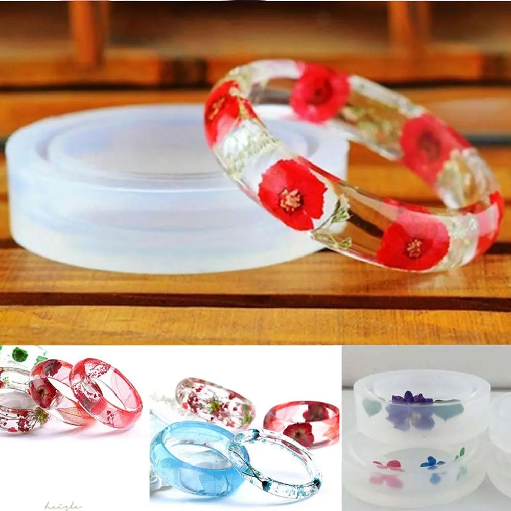 Round Silicone Mold Casting Resin Mould For Bracelet Bangle DIY Jewelry  Tool | eBay