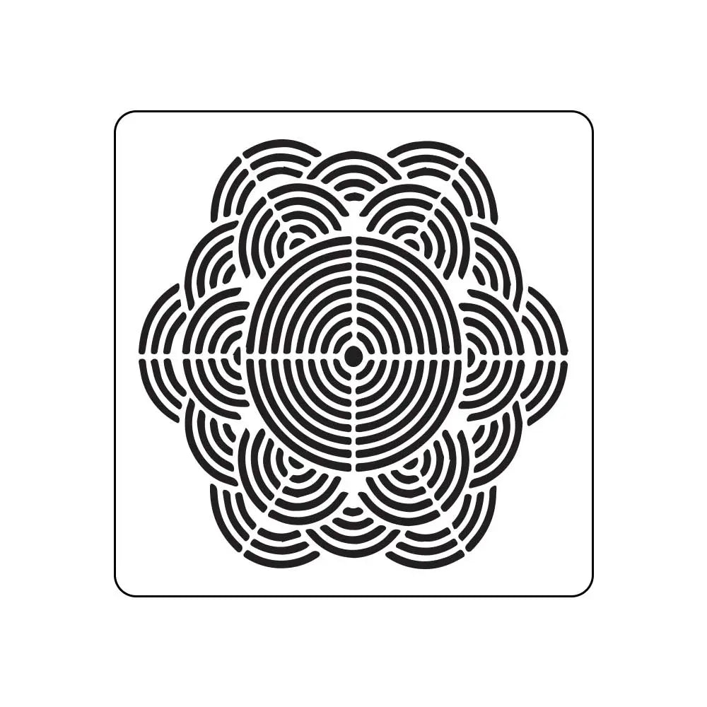 Canvazo Circular Pattern Mandala Stencil 5 inch Canvazo