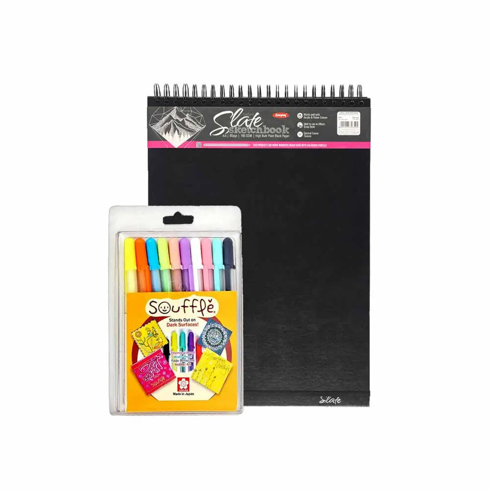 Black Paper Sketchbook: Big Sketchbook for Doodling & Drawing With Gel, Metallic, Sharpies Or Neon Highlighter Pens