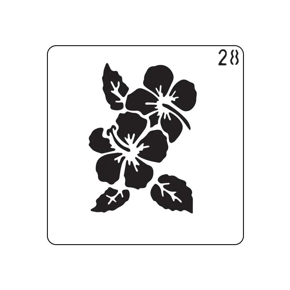 Canvazo Hibiscus Flower Stencil 5 inch Canvazo