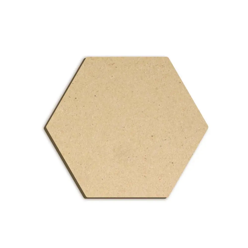 Canvazo MDF Cut Out Hexagon 4mm Thickness (Sizes in Inches) Canvazo