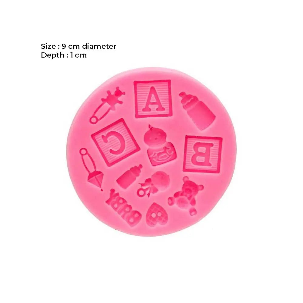 Canvazo Silicone Mould - 12 Design ABC Baby Shower Pattern JSF 038 Canvazo