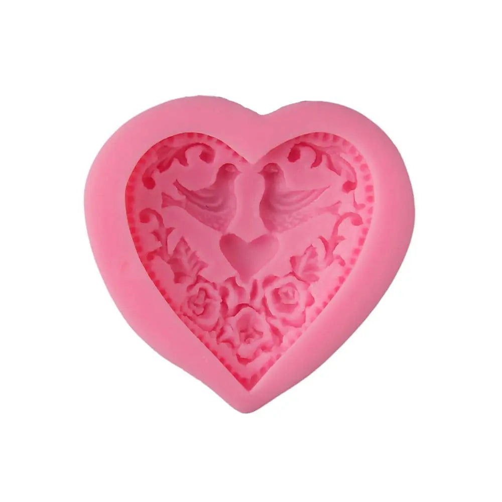 Canvazo Silicone Mould - Bird Heart Frame Pattern Canvazo