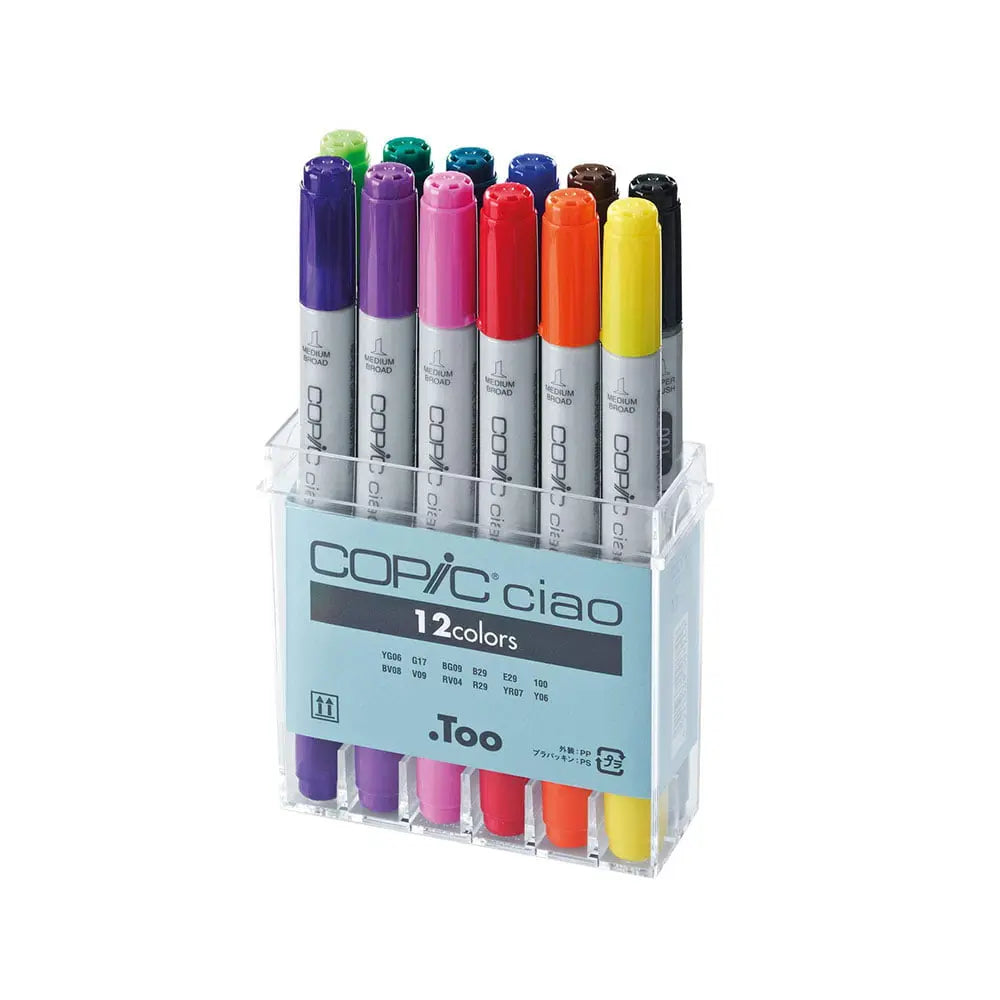 Copic Ciao Marker Set of 12 Colours Copic