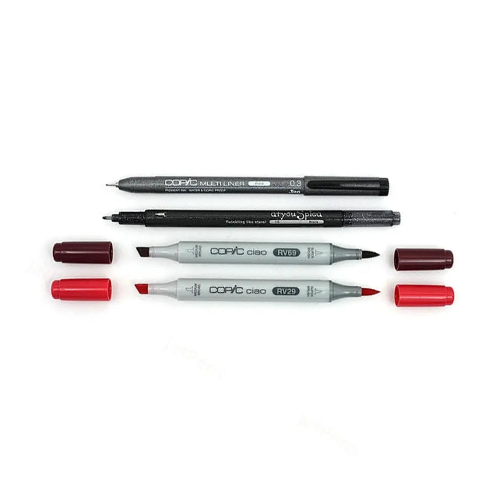 Copic Doodle Pack - Red Copic