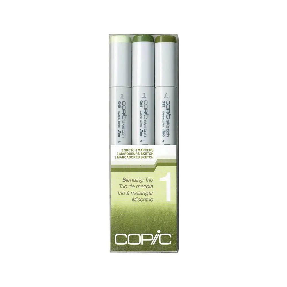 Copic Sketch Marker Blending Trio Green Set Copic