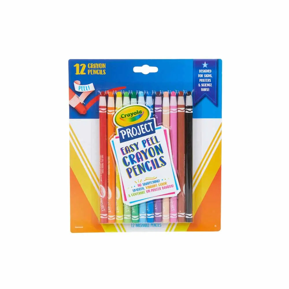 Crayola Easy Peel Crayon Pencils Set of 12 Crayola