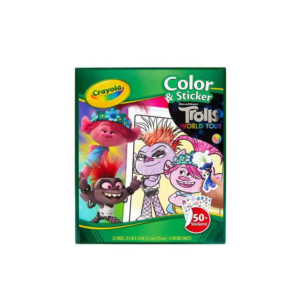 Crayola Trolls World Tour Color & Sticker Book Crayola