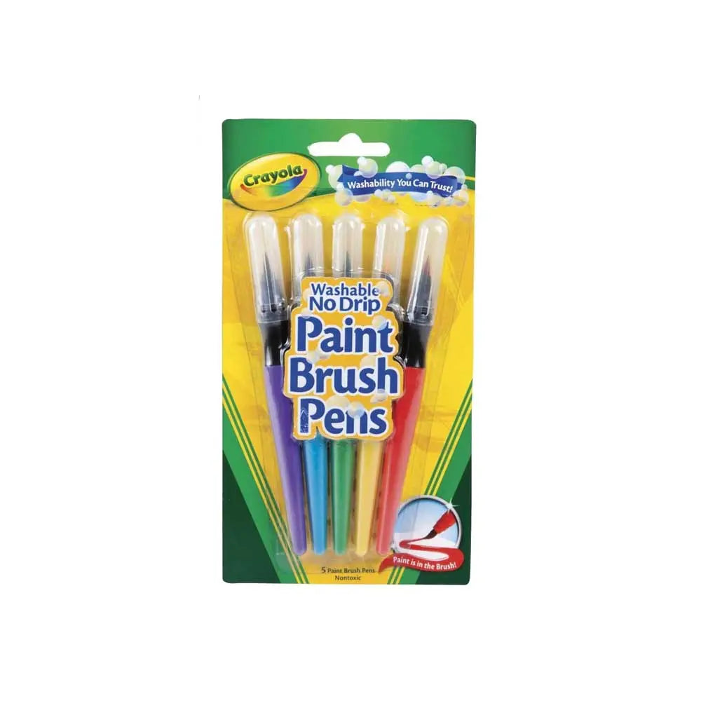 Crayola Washable No Drip Brush Pens Set of 5 Crayola