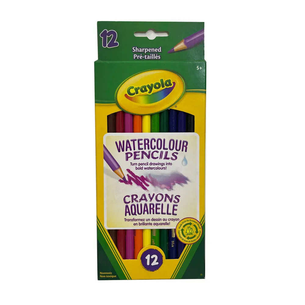 Crayola Watercolour Crayons Aquarelle Pencils Set of 12 – Canvazo