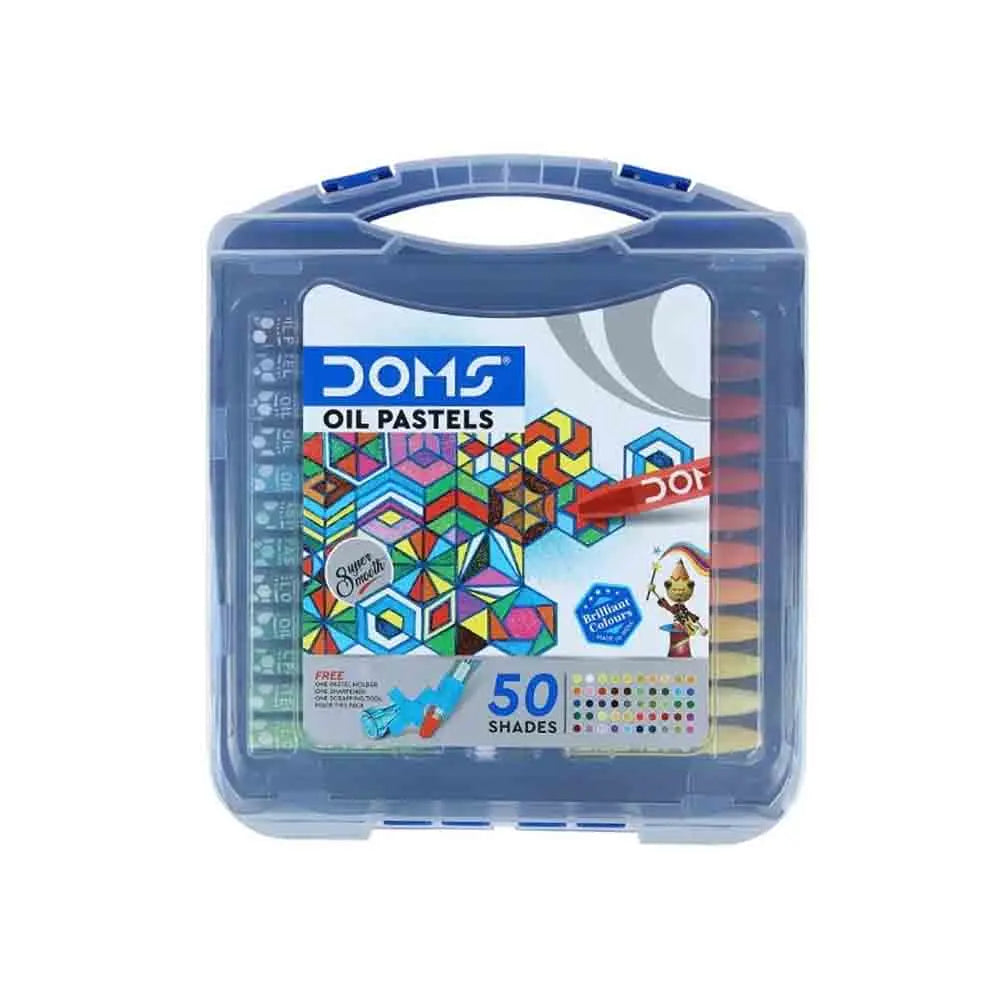 DOMS Non-Toxic Hexagonal Jumbo Oil Pastel Set in Plastic Carry Case Doms