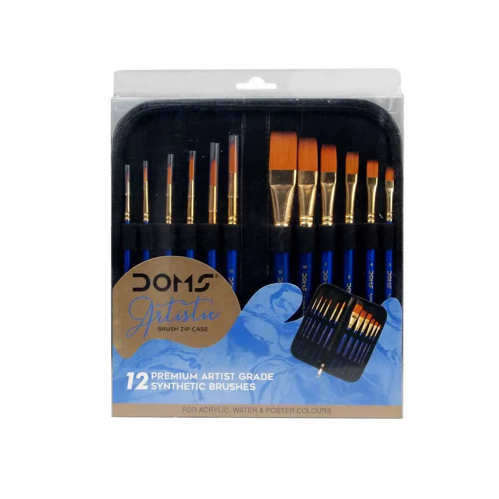 Doms Artistic Brush With Zip Case Doms