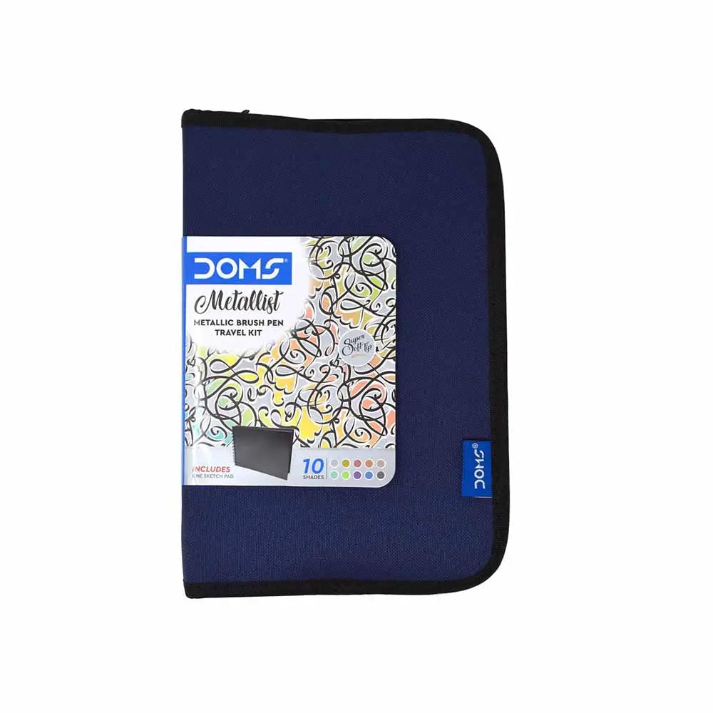 Doms Metallic Brush Pen Travel Kit Doms