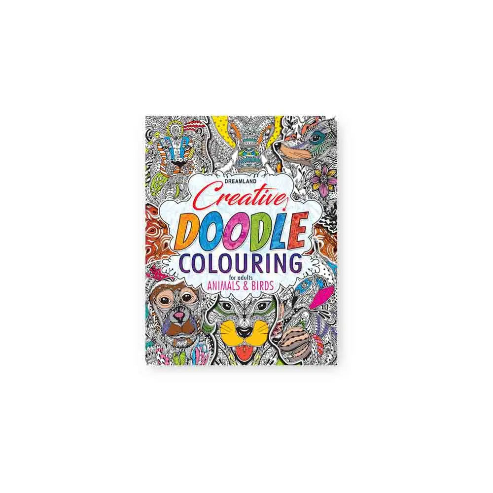 Dreamland Creative Doodle Colouring Book For Adults-Animals and Birds Dreamland