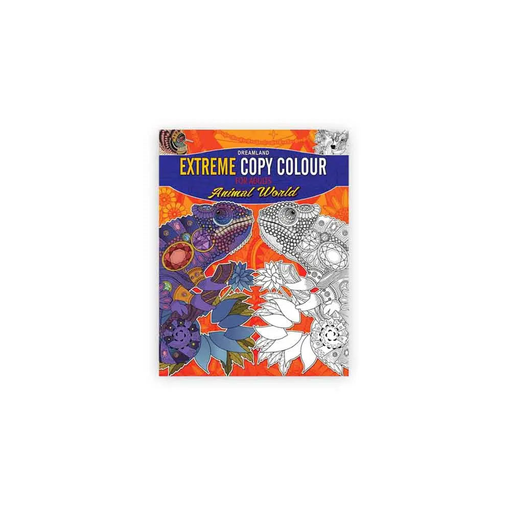 Dreamland Extreme Copy Colouring Book For Adults-Animal World Dreamland