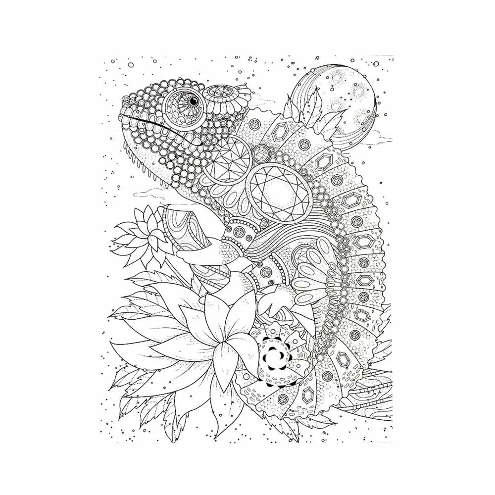 Dreamland Extreme Copy Colouring Book For Adults-Animal World Dreamland