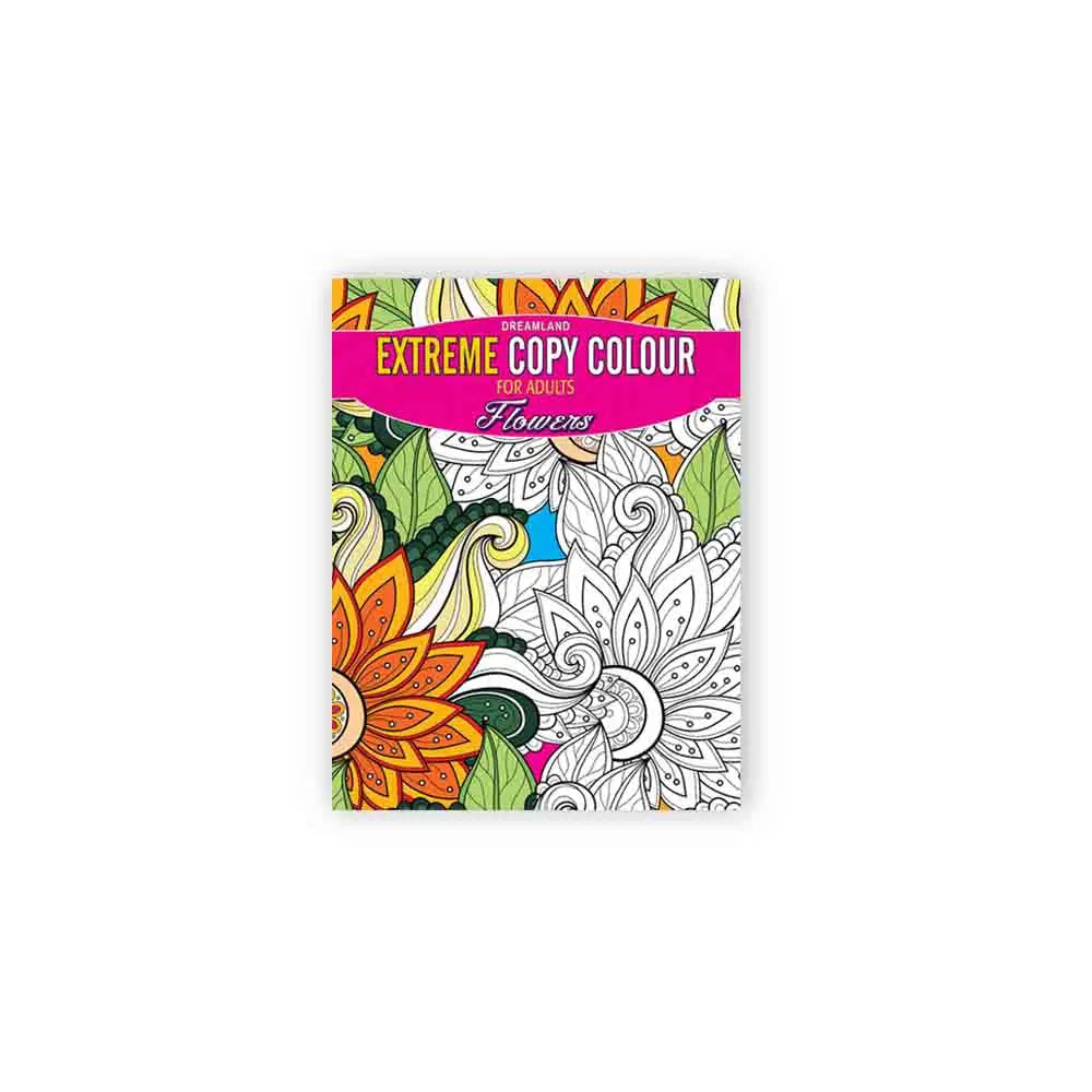 Dreamland Extreme Copy Colouring Book For Adults-Flowers Dreamland