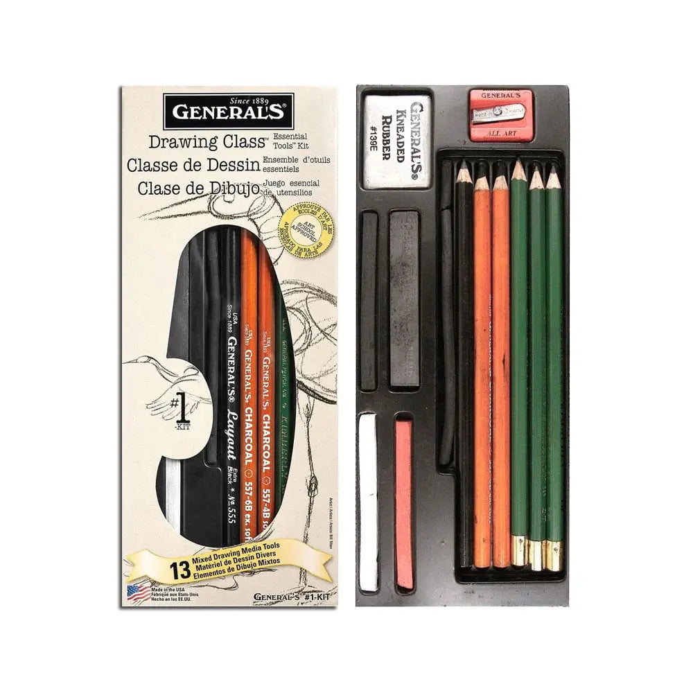 General Pencil Charcoal Drawing Essentials Tool Kit