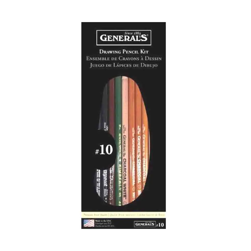 Generals Pencil Drawing Pencil Kit, 10- Piece Generals