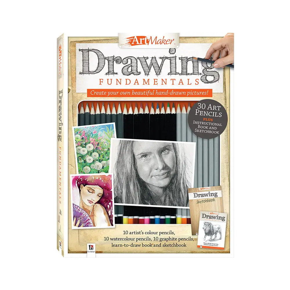 Hinkler Art Maker Drawing Fundamentals 30 Art Pencils Hinkler