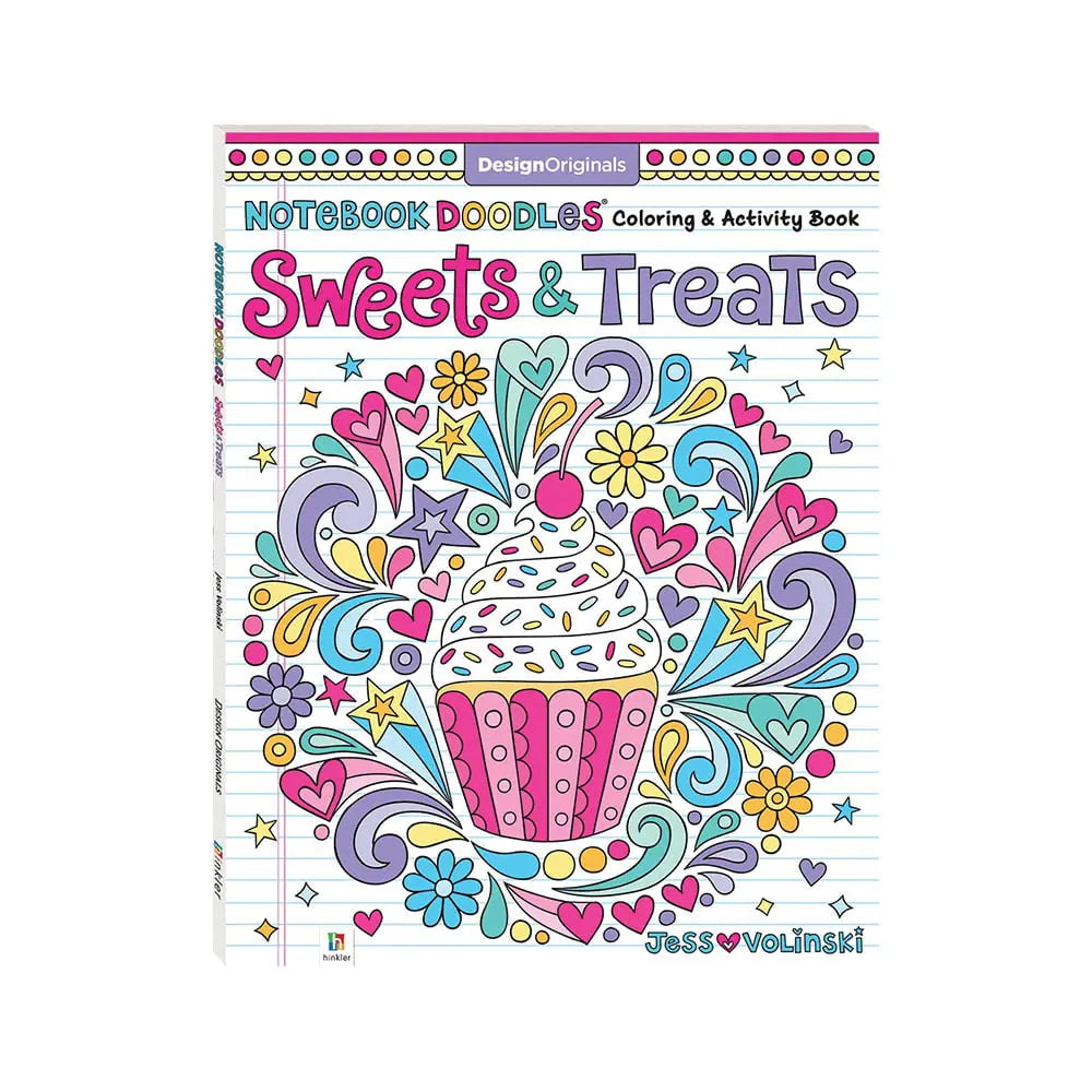 Hinkler Notebook Doodles Sweets & Treats Colouring & Activity Book Hinkler