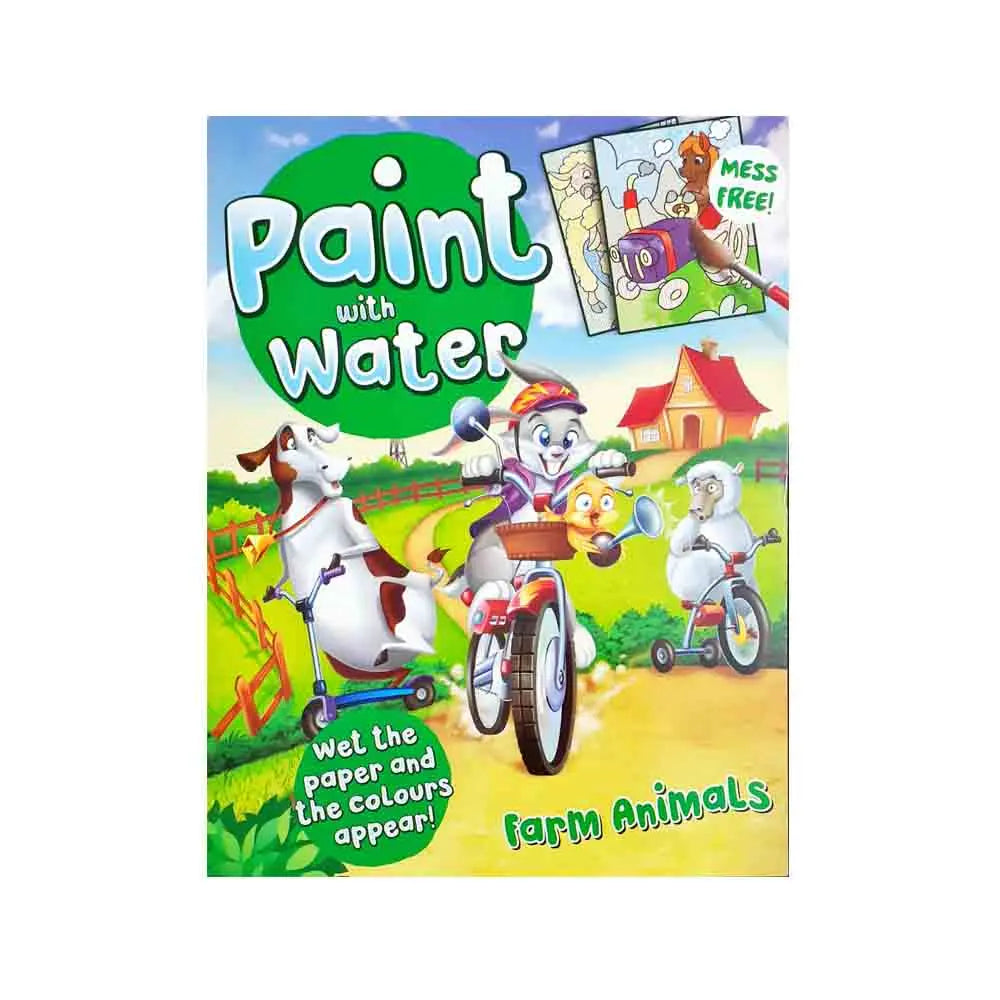 Hinkler Paint with Water - Farm Animals Painting Book Hinkler
