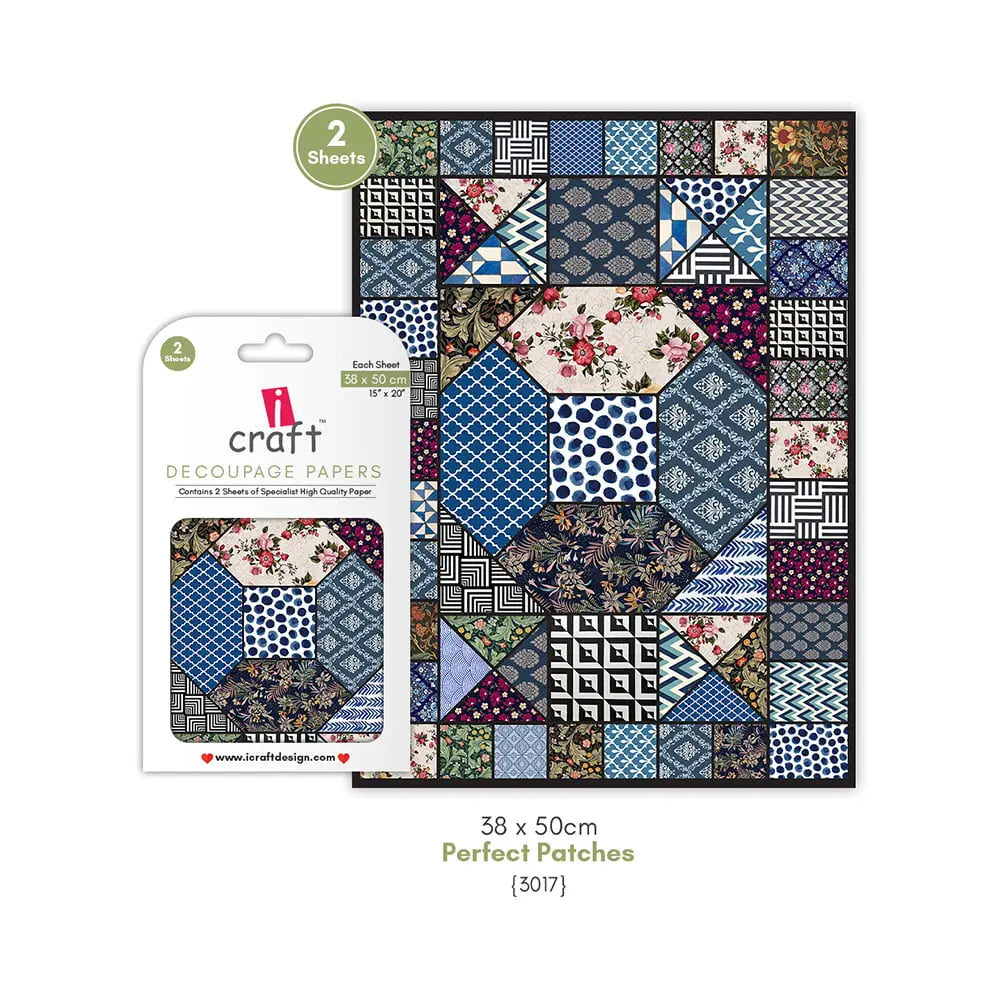 ICRAFT DECOUPAGE PAPERS- PERFECT PATCHES 15