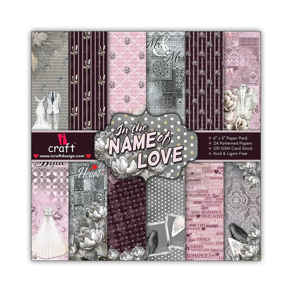 ICRAFT PAPER PATTERN -6X6-IN THE NAME OF LOVE iCraft