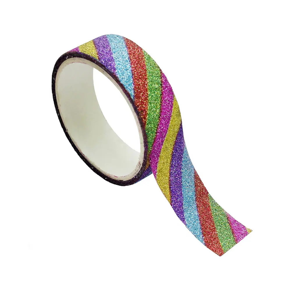 10pcs Glitter Washi Tape Set Decorative DIY Tape Kit for Arts Crafts - Random Color, Size: 15x5x5CM