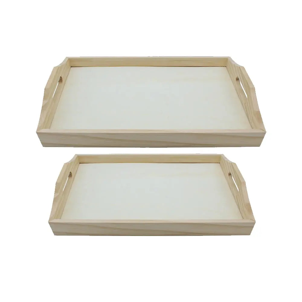 Jags Wooden Decoupage Tray Rectangle (2Pcs) Jags