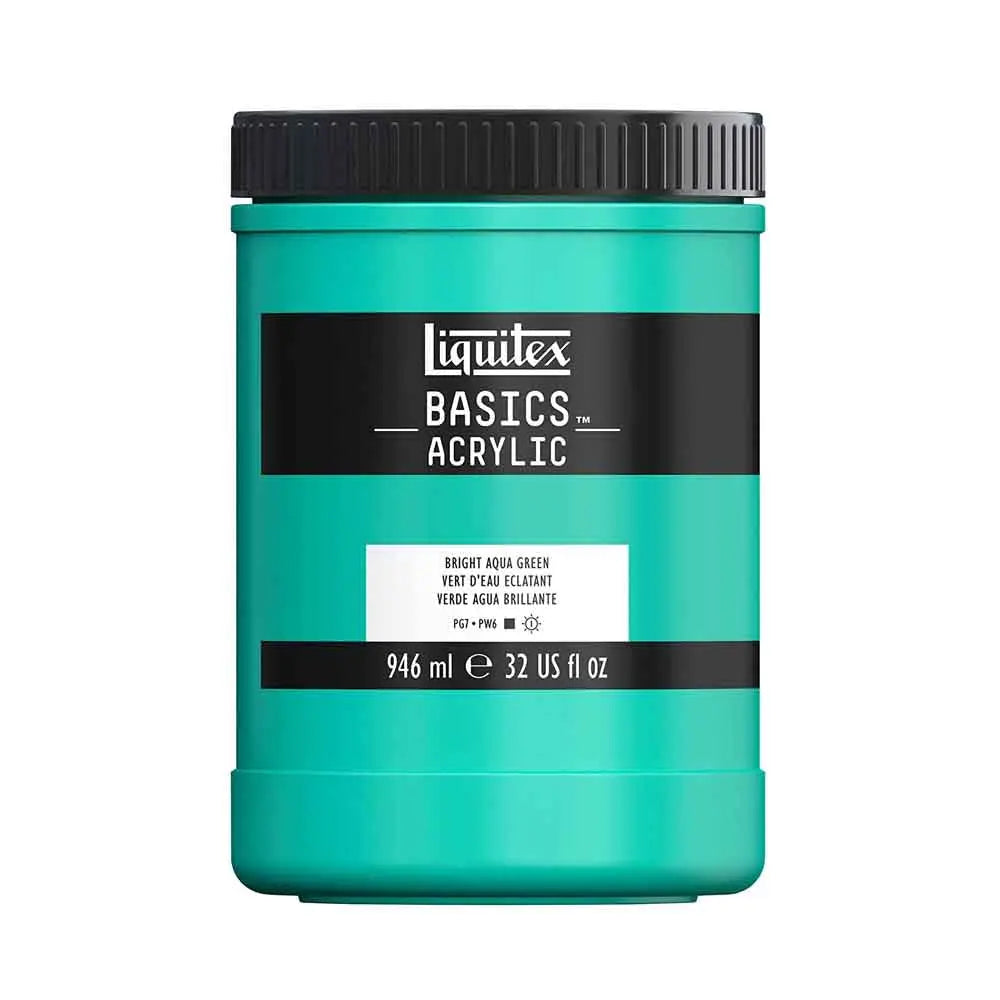 Liquitex Basics Acrylic Paint - Bright Aqua Green, 946ml Liquitex
