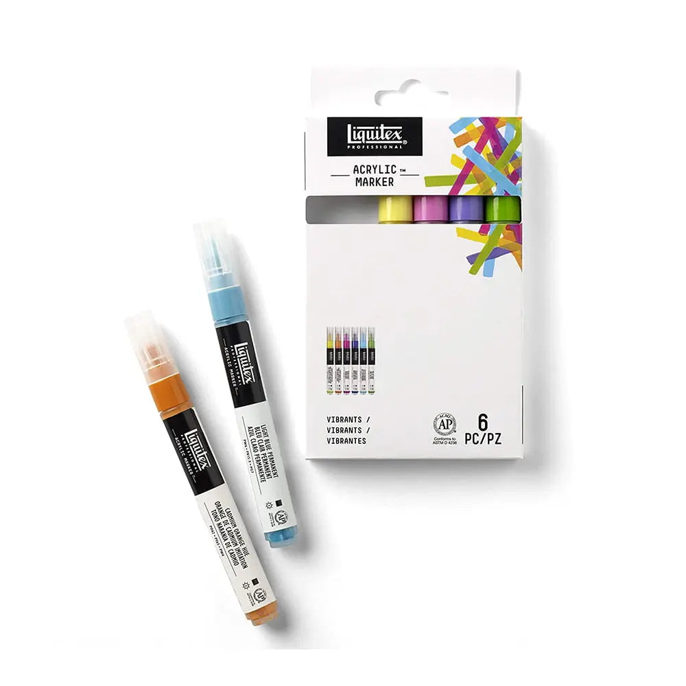 Liquitex Acrylic Marker Pastel Colours Professional Set of 6 Shades