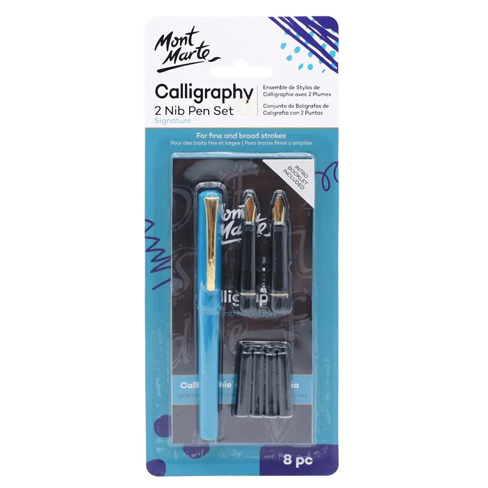 Mont Marte 2 Nib Calligraphy Set 8 Piece Mont Marte