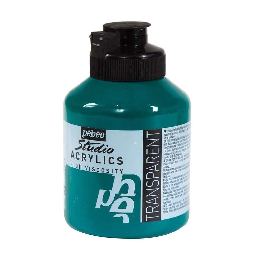 Pebeo Studio Iridescent Acrylic Paints / Colours High Viscosity 500ml (Loose) Pebeo