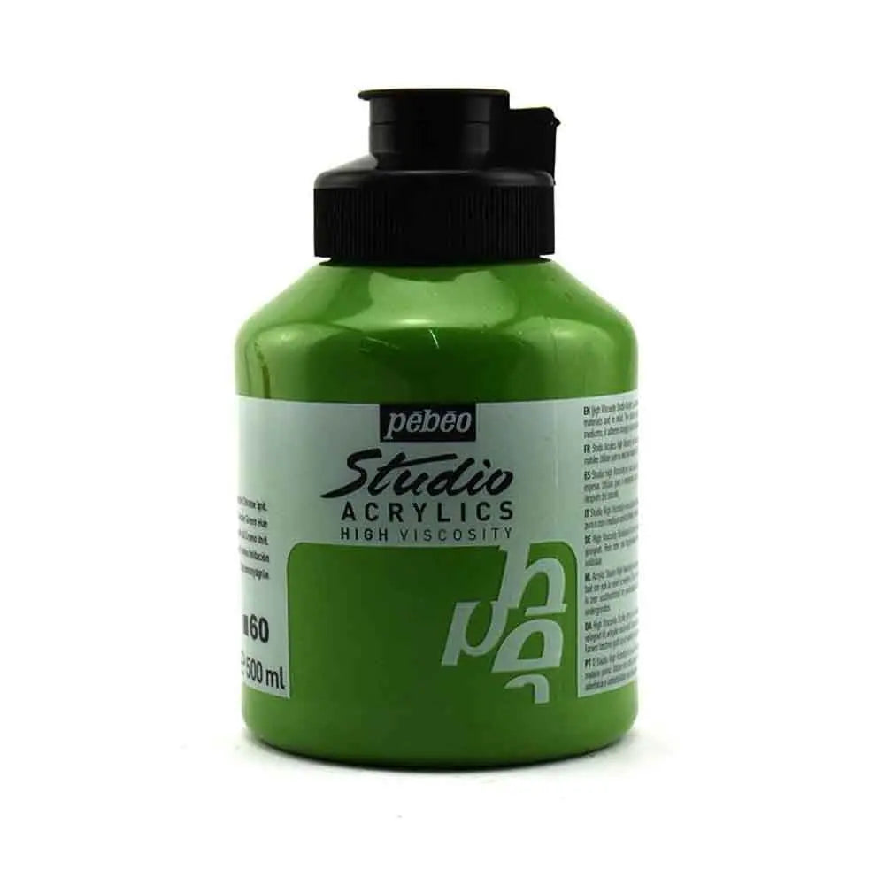 Pebeo Studio Iridescent Acrylic Paints / Colours High Viscosity 500ml (Loose) Pebeo