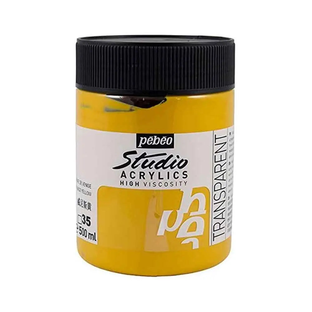 Pebeo Studio Iridescent Acrylic Paints / Colours High Viscosity 500ml (Loose) Pebeo