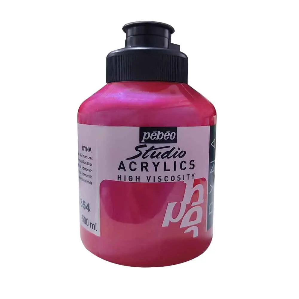 Pebeo Studio Iridescent Acrylic Paints / Colours High Viscosity 500ml (Loose) Pebeo